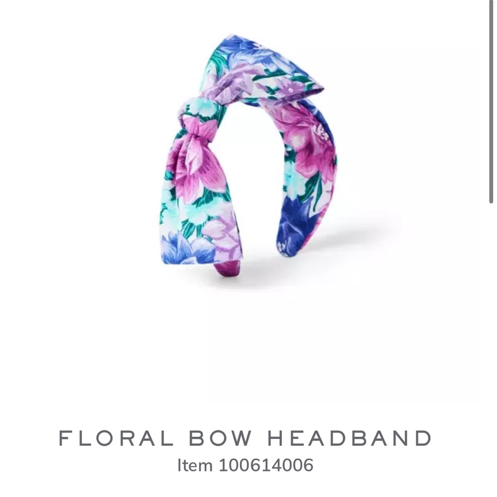 Floral bow headband